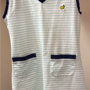 Striped Sleeveless Dress with Pockets